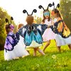 IROLEHOME Kids Butterfly-Wings Costume for Girls Fairy-Wings Toddler-Dress-Up Headband-Mask Butterfly Toys Party Favors Gifts