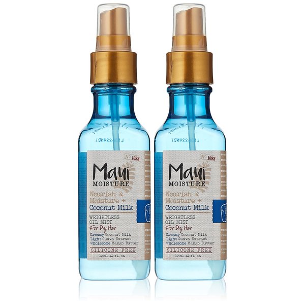 Maui Moisture Oil Mist Coconut Milk 4.2 Ounce (Nourish/Moisture) (125ml) (2 Pack)