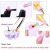 Kalolary Poly gel Dual Brushes for Nails, Acrylic Nail Brush with Spatula & Cuticle Pusher Tools for Poly gel Application Acrylic Powder Nail Extension - 2Pcs