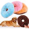 1Pc Blue Donut Shape Plush Pet Toy,Lovely Donut Shaped Squeaky Squeaking Sound Toy for Pet Chew Toy Squeaky Plush Dog Toy Blueberry Squeaky Plush Dog Toy Chew Guard Technology，Dog Squeak Toys，Dogs
