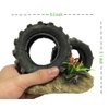 SLOCME Aquarium Tyre Decorations - Resin Material Tyre Decorations，Fish Tank Tyre Ornament Aquarium Environment Friendly Decorations