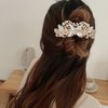 Lawie 4 Pack Luxury Butterfly Jeweled Crystal Rhinestone Glitter Sparkly Metal Hair Barrettes Snap Clips Hairpins Hairgrip Thin Thick Bun Twist Holder Hair Accessories for Women Girl