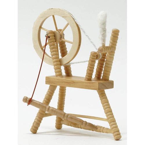 Classics by Handley Dollhouse Miniature Spinning Wheel, Unfinished