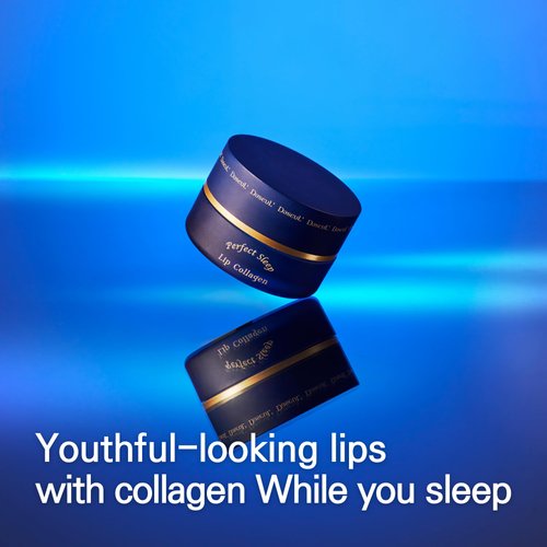 DaseuL’ Perfect Sleep Lip Collagen 0.52fl.oz/15ml, Hydrolyzed Collagen+Rice Protein, Willow Bark Extract & Peptide to Nourish, Moisturize & Exfoliate the lips, Sleep-Beauty, Korean Overnight Lip Mask