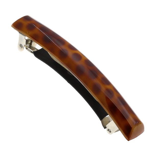Camila Paris MP999 French Hair Barrette Clip for Girls, Polka Dots, Rubberized Metal Clasp Strong Hold Grip Hair Clips for Women, No Slip Durable and Styling Girls Hair Accessories, Made in France