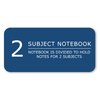 Roaring Spring Genesis College Ruled 2 Subject Spiral Notebook with Double Pocket, 9.5" x 6.5" 100 Sheets, Assorted Colors