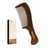 RHOS Wooden Hair Comb,Anti-Static Wood Comb for Women&Men-Fine Tooth Wooden Comb for Detangling,Add Shine-Wooden Handle hair comb for Hair Growth