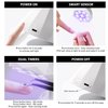 beautilux Gooseneck UV Lamp for Nails, Hands Free LED UV Nail Lamp with Smart Sensor, Rechargeable Quick Dry Rotatable Flash Cure Light for Acrylic Nail