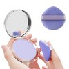 Chillab Lavender Matte Powder, Oil Control Face Pressed Chillab Lavender Matte Powder, Jelly Pressed Setting Powder with Mini Powder Puff (01 Purple)