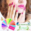 SILPECWEE 16 Sheets Fluorescence Nail Wraps for Women Self Adhesive Nail Polish Stickers Nail Polish Strips Stick on Nails Gel Nail Strips Fingernail Manicure Stickers with 1pc Nail File