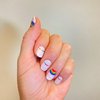 ALICE & BELLA Semi Cured Gel Nail Strips - Look For The Rainbow - Milky White Base w/Multi Color Rainbow Mani Polish Wraps Kit - Manicure Art Stickers Pride Mani - Use With Any UV Light Lamp