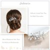 Jakawin Bride Wedding Hair Comb Crystal Hair Piece Rhinestone Bridal Hair Accessories for Women HC042 (Silver)