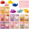 JOYIN 28 Pack Valentines Day Gift Cards with Kawaii Mochi Squishy Toys, Sea Animals Mochi Squeeze Toys, Stress Relief Fidget Toys for Kids Valentine Classroom Exchange, Party Favors Prizes