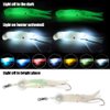 Dr.Fish Saltwater Squid Fishing Lures, 6" LED Fishing Lures 6/0 Hooks Squid Jig Halibut Lincod Jig Salmon Trolling Lures Deep Drop Light Flasher Lures Mackerel Tuna Striper Blue&Red