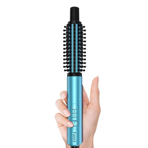 FARERY Mini Thermal Brush 3 Temperature Adjustable, Curling Iron Brush 3/4 Inch, Heated Round Brush for Volumizing Roots and Small Curls, Travel Size Curling Iron for Short & Medium Hair, Dual Voltage