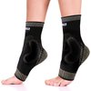 NeoAlly Copper Ankle Support Brace Compression Sleeve with Silicone Gel Reduce Foot Swelling Pain Relief from Plantar Fasciitis and Achilles Tendon (Medium - 1 Pair)