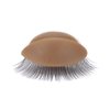 3 Pairs Replaced Eyelids Silicone Double Eyelashes Replacement Eyelids for Mannequin Head Practice Removable Eyelids with Double Layer Eyelashes Eyelash Extension Practice Eyelid (Brown)