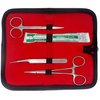 Dermaplaning Cleaning Kit 19 Pcs with Carrying Case - Disposable Scalpel #16,11 &10, Stainless Steel Scalpel Blades Plastic Handle, Tweezers, Scissors, Hemostat - Suitable for Dermaplaning and More