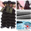 QTHAIR 14a Brazilian Loose Deep Wave Human Hair Wigs Bundles for All Women (18" 20" 22"+16", Bundles with Closure)