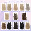 S-noilite Invisible Wire Hair Extensions 24 Inch Black Long Wavy Synthetic String Wire Secret Hairpiece with Transparent Curly Wavy Wire Clips in Hair Extensions for Women Adjustable Size,#1
