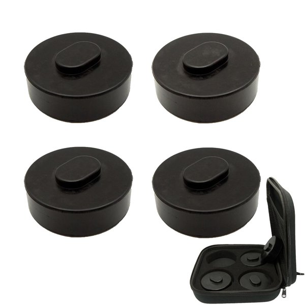 DarSeity 4pack Rubber Jack Pad Adapter Support Point Trolly Jacking Pucks for Porsche 911 964 968 991 993 996 924S Cayman Boxster 986, with Box
