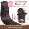 GOO GOO Sew in Hair Extensions Real Human Hair, Weft Hair Extensions Human Hair, 2 Dark Brown 20 Inch-105g, Weft Bundles Straight Silky Remy Hair