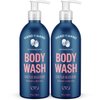 Hand in Hand Body Wash, Gentle Cleanser For All Skin Types, 10 Fl Oz, Bergamot & Crisp Basil, Cactus Blossom Scent, 2 Pack