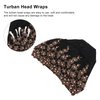 Fashion Hijabs for Women Muslim, Vintage Embroidered Muslim Turban Hat Soft Lace Material Beaded Fleece Hair Hat for Women Daily Use and Gift (black), Turban Head Wraps