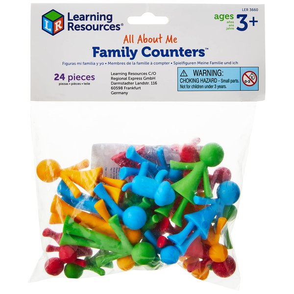 Learning Resources Family Counters Smart Pack, Tactile Learning, Counting & Sorting Toy, 24 Counters, Ages 3+