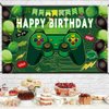 Happy Birthday Backdrop Banner Video Game Birthday Party Decorations Supplies for Game Fans Kids Boys Gaming Party Props Party Accessory Party Decoration Supplies