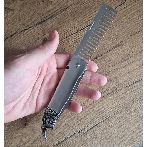Comb EAGLE Handmade Pocket comb for Men, Gentleman's pocket comb folding stainless steel comb