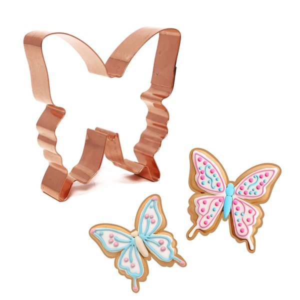 Swallowtail Butterfly Cookie Cutter 3.25 X 3.5 inches, Handcrafted Copper by The Fussy Pup