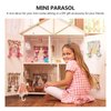 Totority Mini Umbrella Cute Doll Umbrella,15 Pcs Mini Parasol Toys Mini Lace Umbrella Beach Toys Small Parasol Prop Mini Vintage Umbrella Kids Play House Accessories Miniature Umbrella