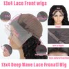 BLOCKICE Ombre Lace Front Wig Human Hair Wigs for Black Women 4/27 highlight lace front wigs human hair Honey Blonde 13x4 Deep Wave Lace Frontal Wig Pre Plucked 26 Inch