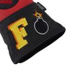 Craftsman Golf Fairway Wood Headcover Embroidery Bomb, Red and Black PU Leather Golf Head Covers for Fairway Wood (Wood Cover F)