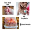 IDOU 2 Pieces Toe Nail Files for Thick Nails,Stainless Steel Nail File 4 sides,Dog Nail File for Men Seniors & Dogs