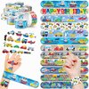 48 PCS Transportation Party Favors 24PCS Tattoos Stickers 24PCS Slap Bracelets Wristbands Perfect for Themed Birthday Baby Showers or Classroom Rewards Ideal Decor and Gifts for Girls and Boys