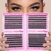 wiwoseo Cluster Eyelash Extensions 560pcs Lash Clusters Wipsy Cluster Lashes D Curl Eyelashes Clusters Individual Lashes DIY Lash Extensions Cluster Lashes Natural Look Eyelashes Clusters (8-16MM)