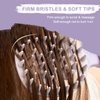 Scalp Massager Shampoo Brush for Hair Silicone Scalp Scrubber with Handle Curved Vented Scalp Scrubber Scalp Care Brush Soft Hair Shampoo Brush for Scalp Exfoliator and Dandruff Removal(Purple)