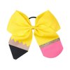 School Bow Cheer Bow Clip, Back to School Hair Bow Ponytail Holder, Pencil Girls Hair Clips ZFJ26 (Yellow Set)