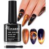 COSMOO 9D Cat Eye Gel Nail Polish, Magnetic Gel Nail Polish with Double Magic Colors Cat Eye Effect (9D Cat Eye Gel-08)
