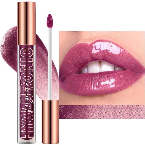 Maxzitank Purple Lip Gloss Lip Plumper Gloss Tinted Glitter Lipgloss Lip Oil Teens Moisturizing High Shine And Vegan Plumping Lip Gloss For Women Long-Lasting Dry Lip Care (07# Purple)