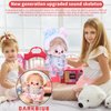 DarkBlue brand's 20cm Original Cute Dolls Kawaii, Plush Cotton Doll,Anime Plush Soft Stuffed Dress up Doll,with Jointed Skeleton&Doll Clothes,Children’s Good Anime Plush Cotton Doll(Doll Named:MOMO)