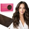 WENNALIFE Invisi Edge Tape in Hair Extensions Human Hair, 16 Inch 50g 20pcs Chocolate Brown Invisible Luxury Remy Hair Extensions Natural Seamless Injected Tape Ins Straight Extensiones De Cabello