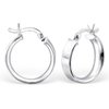 925 Sterling Silver 16mm 5/8" hoop Thick French Lock Hoop Earrings 23905