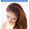 bodbop XINGZHE Metal Hair Band for Men Headband Women Hair Bands for Guys Fashion Headbands for Washing Face Makeup Sports Head Hair Hoop Black Elastic Non Slip Wavy Men’s Hairband (Black)