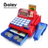 Boley Toy Cash Register with Scanner - Red and Blue Toddler Cash Register Toy for Kids with Calculator and Toy Credit Card Reader