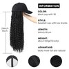 Goddess Box Braids Braiding Hair Baseball Cap Hat Wig Bohemian Curly Ends Box Braids Hat with Braided Hair Extensions for Black White Women Synthetic Braids Hat Wig with Hair Attached (24inch, 1B)