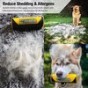 King Komb Multi-Use Pet Grooming Brush for Dogs, Cats, & Horses - Self Cleaning Deshedding Tool with Rubber Bristles for Grooming and Loose Hair Removal - Great for Short to Medium Coats