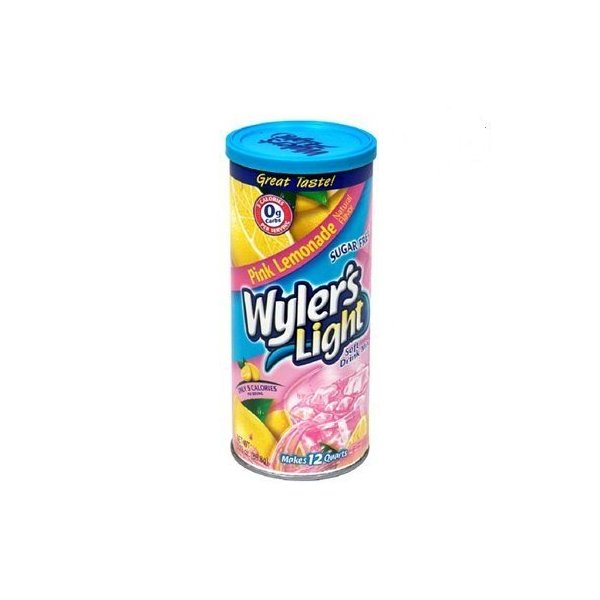 Wyler's Light Soft Drink Mix, Pink Lemonade, 3.13-Ounce Canister